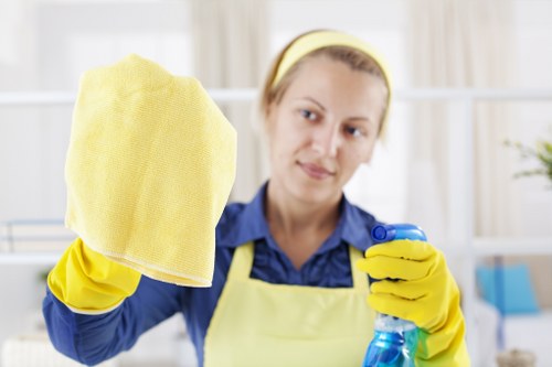 Airbnb cleaner preparing a guest-ready flat in E5