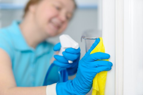Professional hard floor cleaning for an E5 home hallway