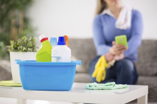 Local floor cleaning equipment used in an E5 flat or maisonette