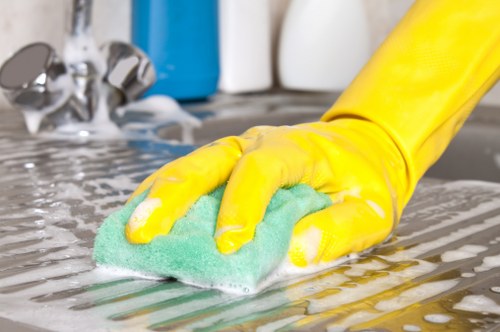 Cleaner protecting furniture and workspace during carpet cleaning