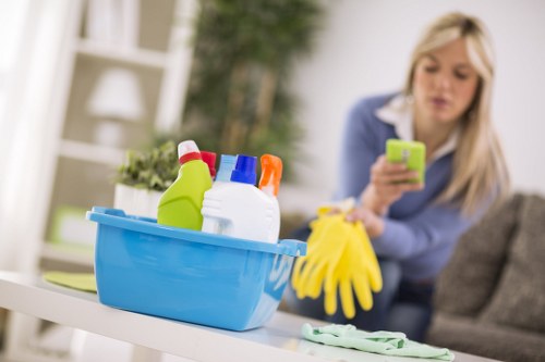 Local cleaning team handling Airbnb property access in E5