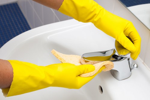 Final sparkle cleaning after building work in an E5 home