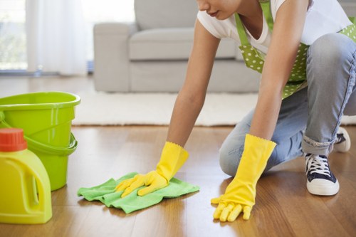 Freshly cleaned carpet fibres after professional treatment